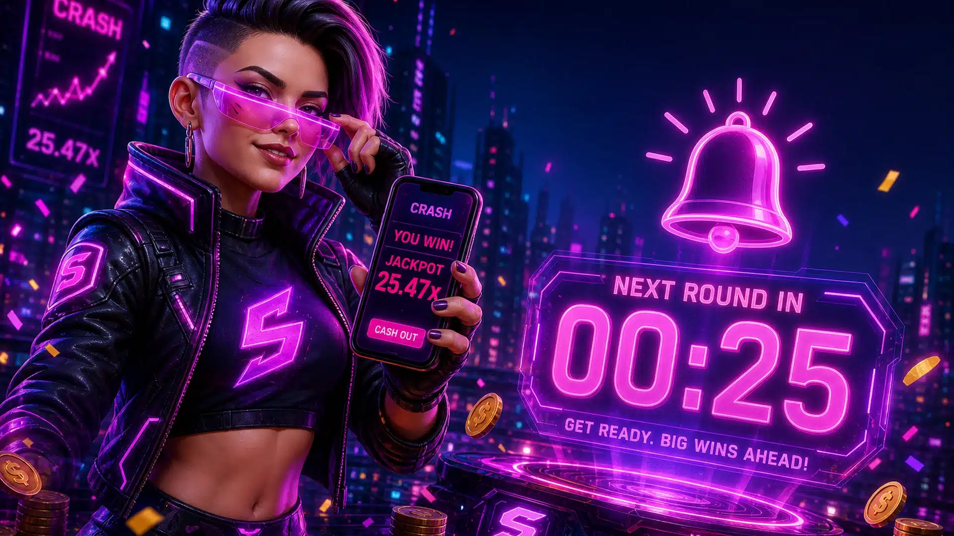 Ilustrasi cyberpunk flash promo alert selasa pre-gajian - Spinsakti