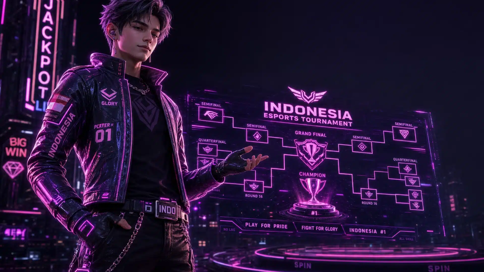 Ilustrasi cyberpunk esports lokal juni 5 (bukan mei) - Spinsakti